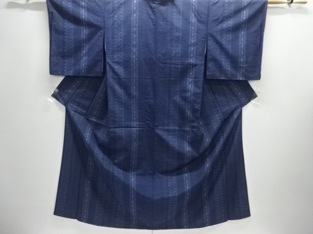 JAPANESE KIMONO / TSUMUGI / WOVEN GEOMETRIC